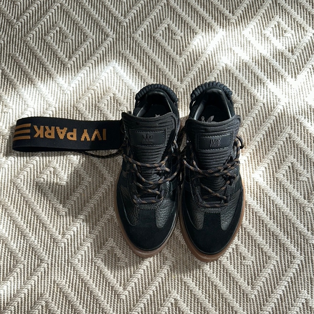IVY PARK Black and Gold High-Top Sneakers